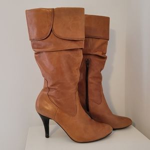 Cognac Leather Boots